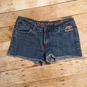 EUC Dollhouse distressed cutoff jean shorts